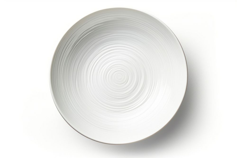 White ceramic dish plate porcelain bowl white background. AI generated Image by rawpixel.