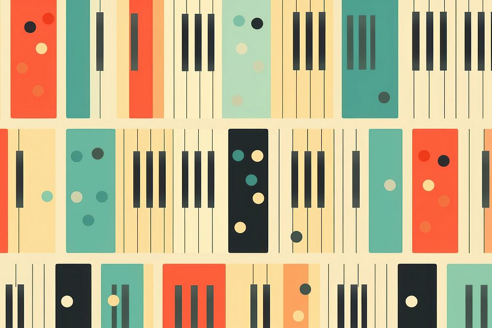 Piano pattern backgrounds repetition. AI generated Image by rawpixel.