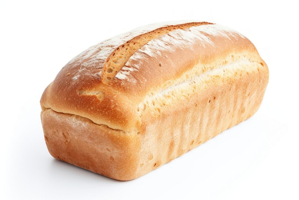 White bread food white background sourdough. 