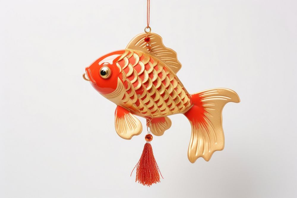 Ang Pow Fish fish decoration goldfish. AI generated Image by rawpixel.