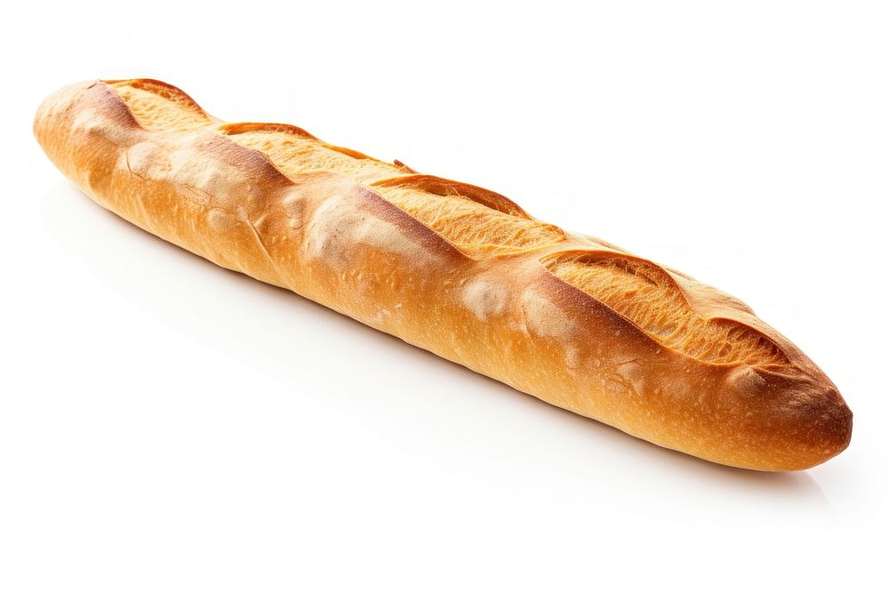 Baguette bread food white background. AI generated Image by rawpixel.