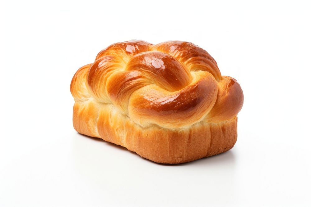Brioche bread food white background. AI generated Image by rawpixel.