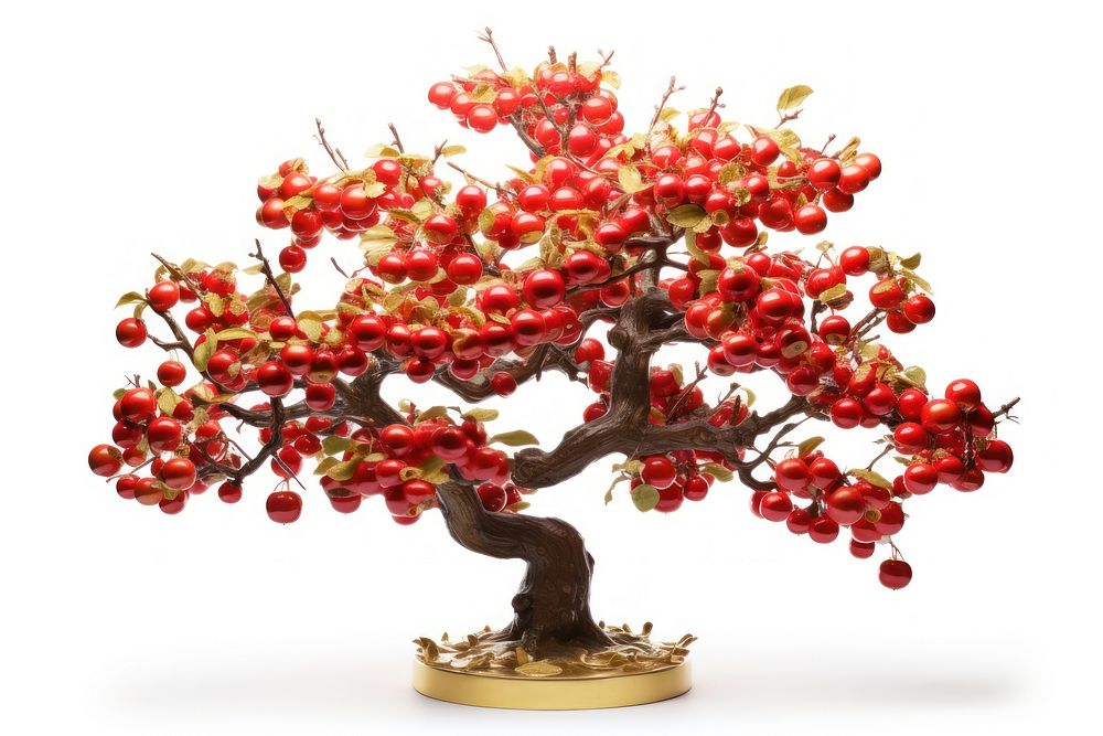 Chinese New Year tree bonsai cherry plant. AI generated Image by rawpixel.