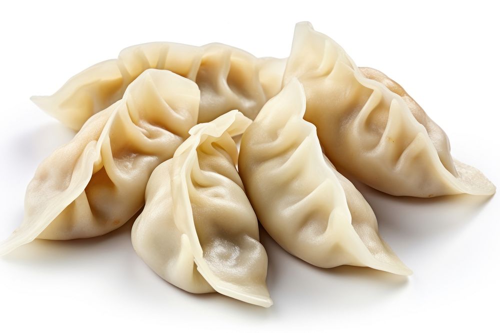 Dumplings food white background xiaolongbao. AI generated Image by rawpixel.
