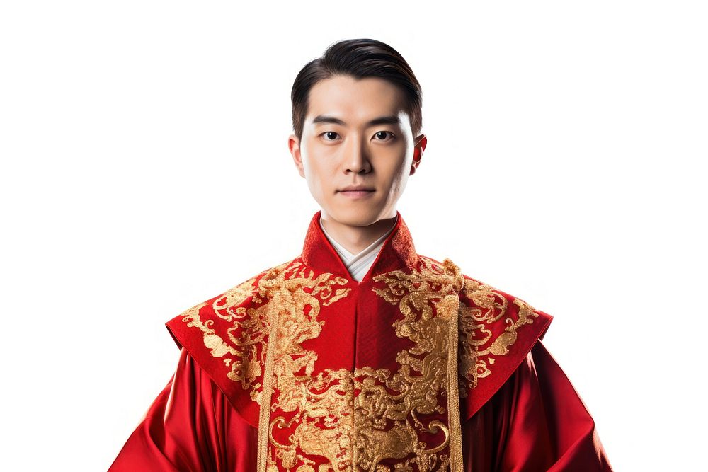 Chinese costume adult photo white background. AI generated Image by rawpixel.