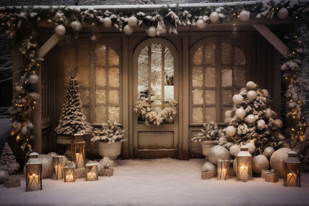 Christmas christmas decoration door. AI generated Image by rawpixel.