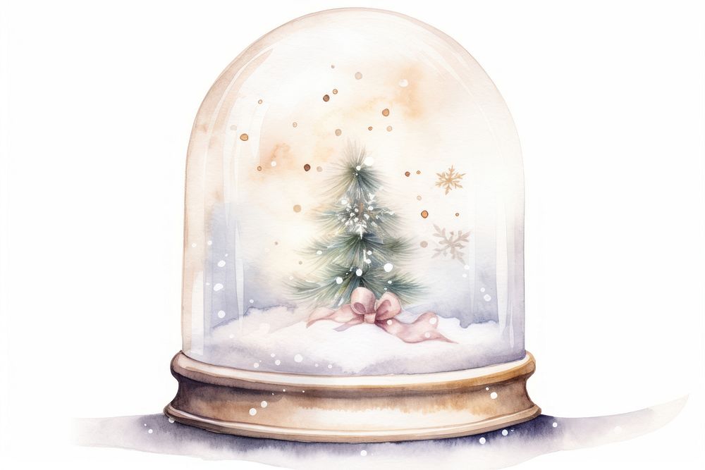 Glass snow globe christmas transparent glass. AI generated Image by rawpixel.
