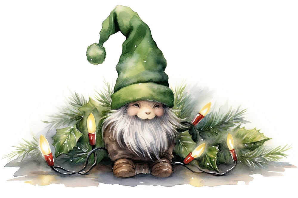 Christmas gnome green representation celebration. AI generated Image by rawpixel.