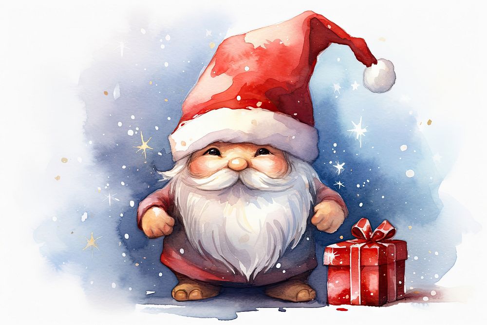 Gnome christmas red representation. AI generated Image by rawpixel.