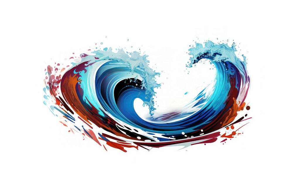 Wave sea white background creativity. AI generated Image by rawpixel.