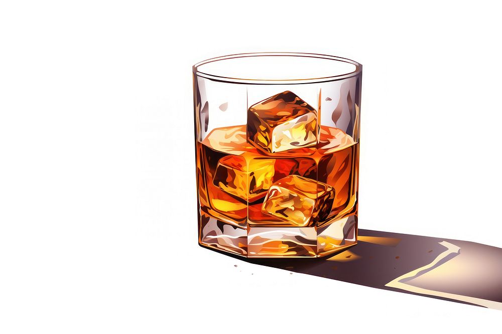 Whisky whisky drink glass. AI generated Image by rawpixel.