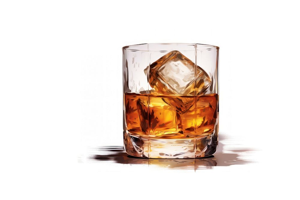 Whisky whisky drink glass. AI generated Image by rawpixel.