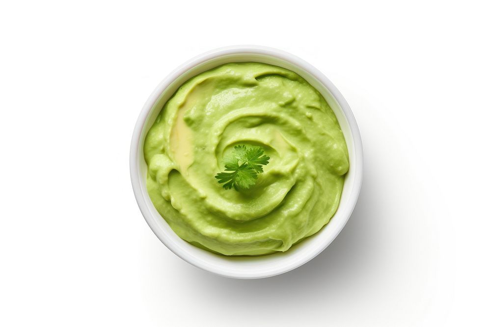 Guacamole food white background vegetable. AI generated Image by rawpixel.