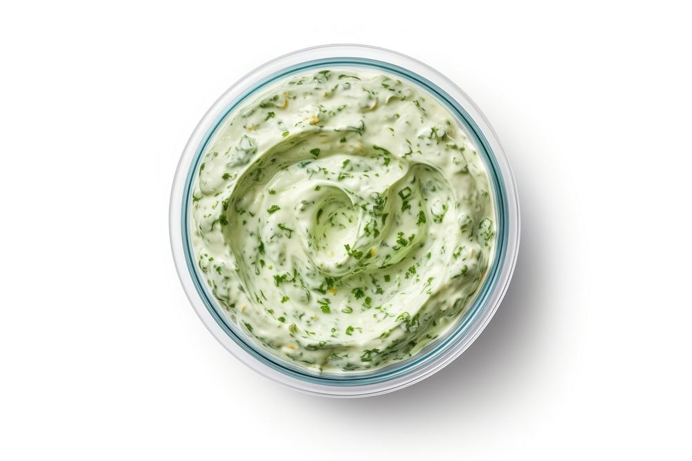 Spinach dip food white background mayonnaise. AI generated Image by rawpixel.