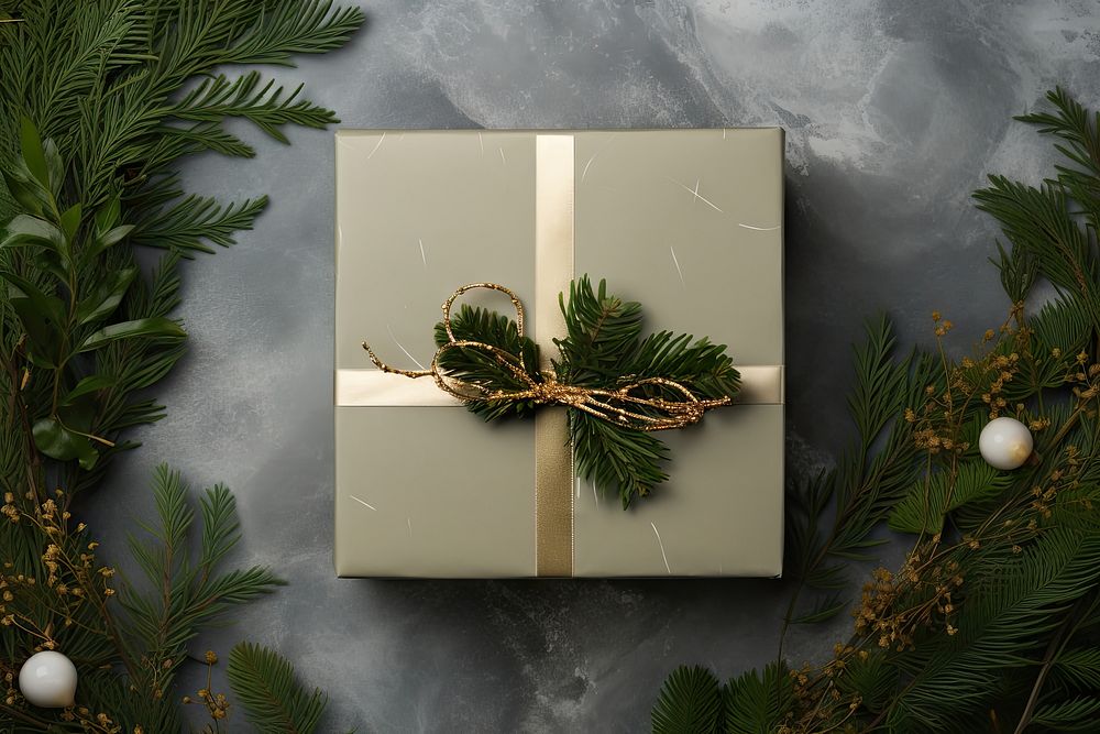 Gift box christmas green celebration. AI generated Image by rawpixel.
