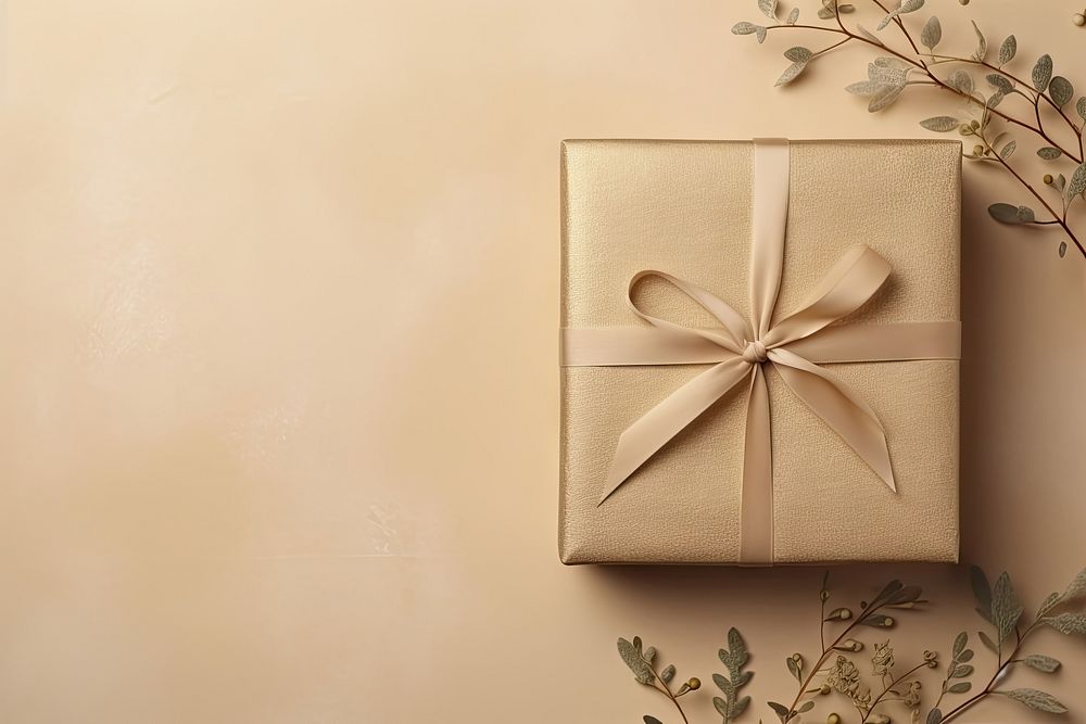 Gift box gold celebration backgrounds. AI generated Image by rawpixel.