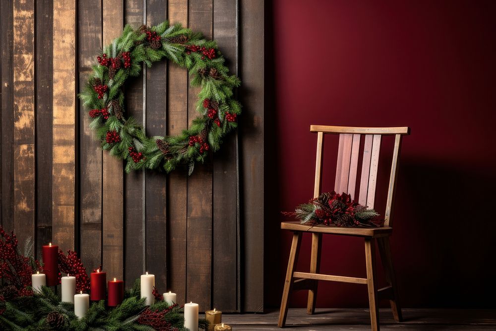 Christmas chair celebration furniture. AI generated Image by rawpixel.