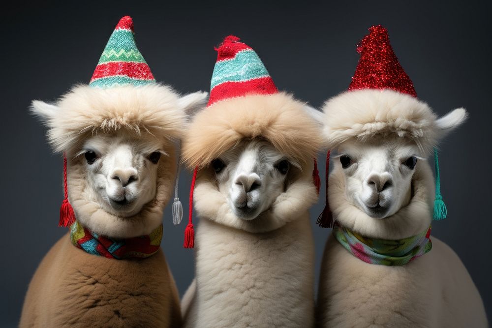 Alpaca pet christmas holiday. AI generated Image by rawpixel.