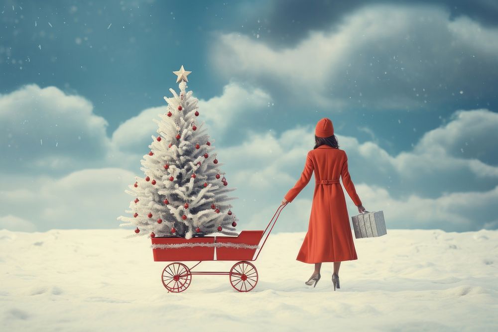 Christmas tradition adult woman. AI generated Image by rawpixel.