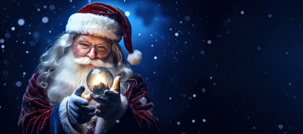 Christmas glowing holding night. AI generated Image by rawpixel.