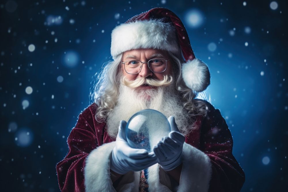 Christmas holding glasses sphere. AI generated Image by rawpixel.