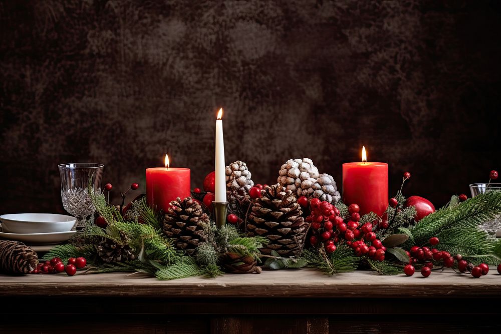 Candle decoration christmas tradition. AI generated Image by rawpixel.
