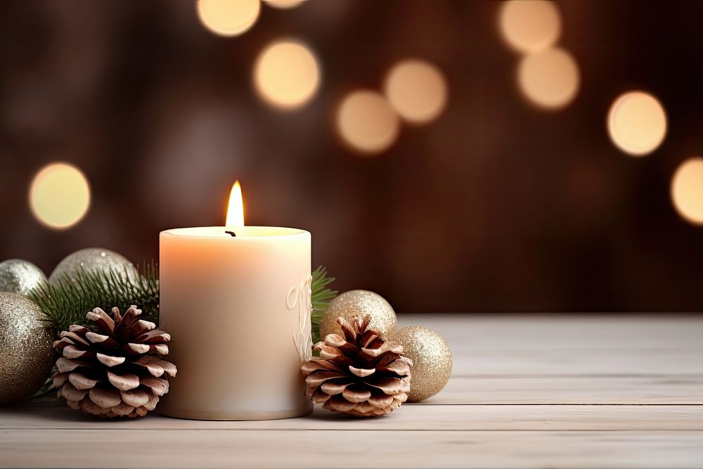 Candle decoration christmas holiday. AI generated Image by rawpixel.