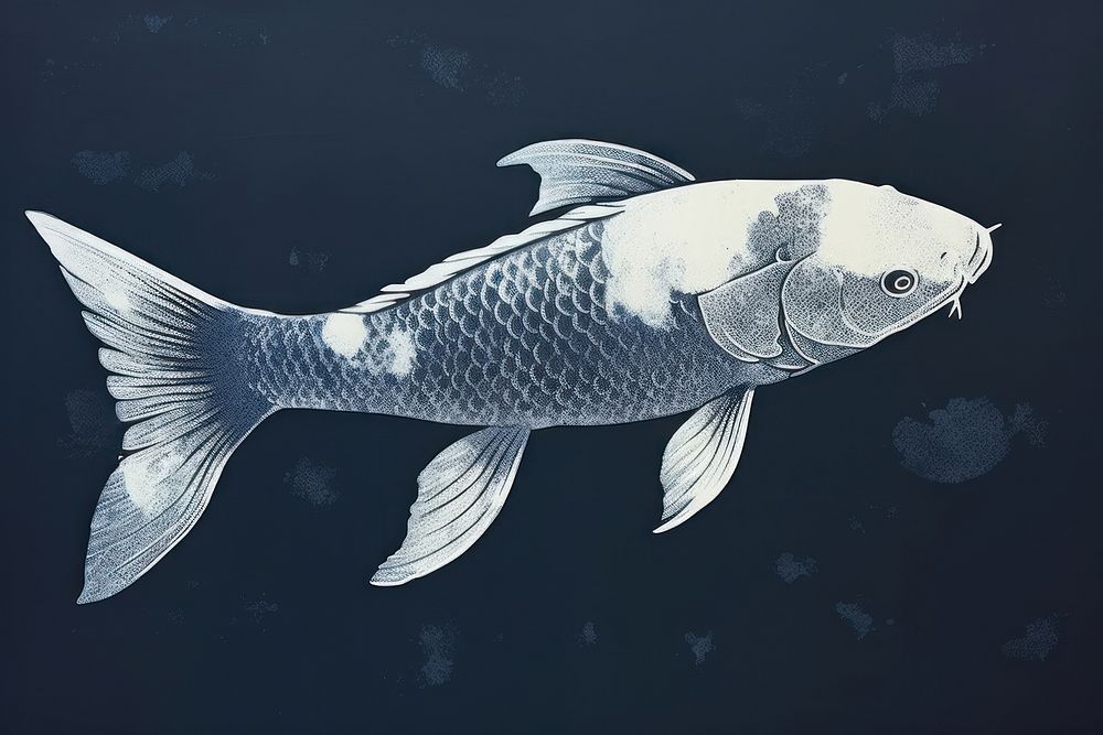 Fish animal koi underwater. AI generated Image by rawpixel.