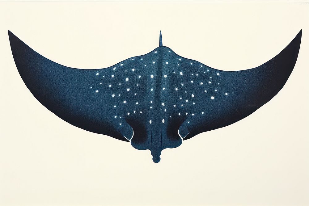 Animal manta ray sketch nature. AI generated Image by rawpixel.