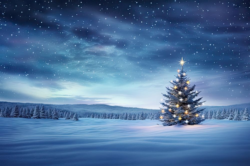Christmas nature tree snow. AI | Premium Photo - rawpixel