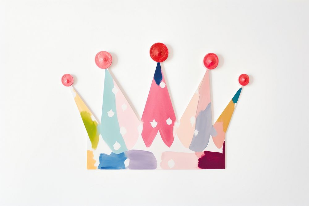 Crown paper Flat painting. AI generated Image by rawpixel.