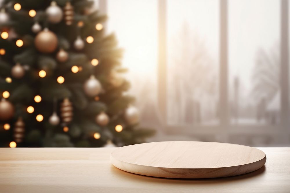 Christmas shape table tree. AI generated Image by rawpixel.