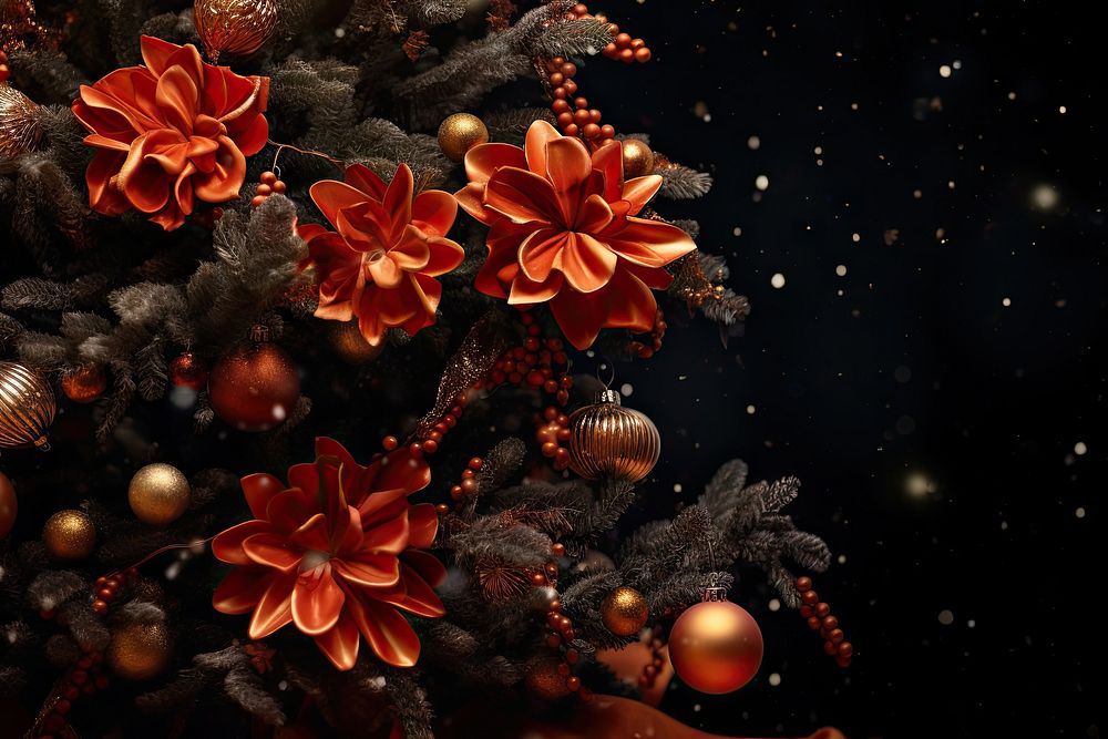 Christmas decoration ornament flower. AI generated Image by rawpixel.