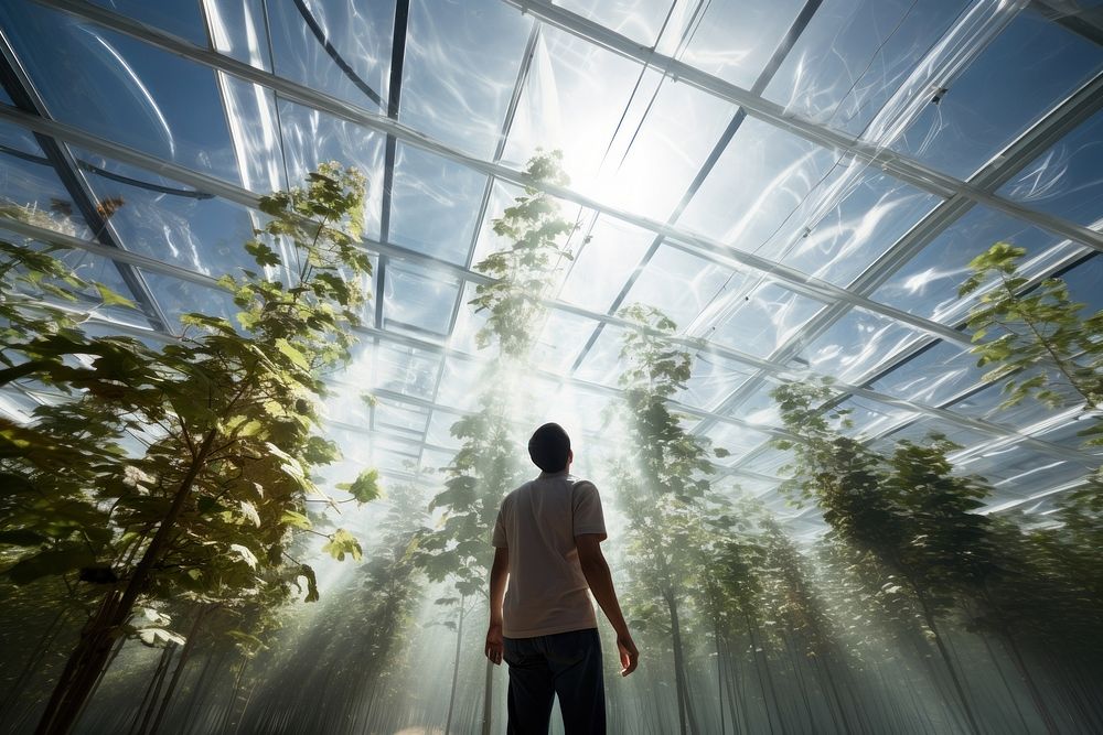 Plant tree architecture greenhouse. AI generated Image by rawpixel.