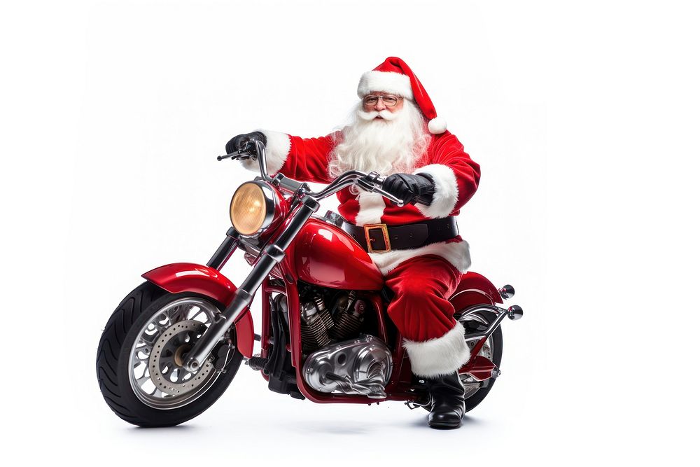 Santa Claus ride sport motorcycle christmas vehicle sports. AI generated Image by rawpixel.