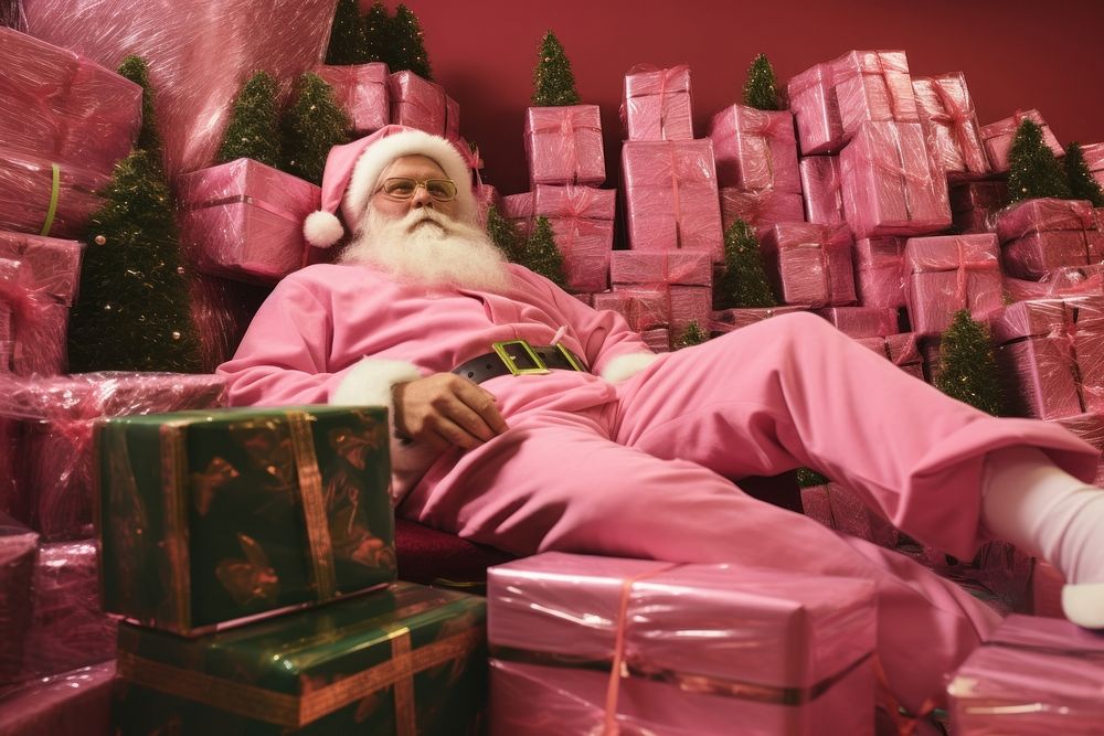 Christmas adult pink box. AI generated Image by rawpixel.