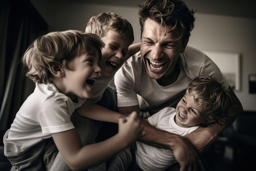 Having fun laughing family child. AI generated Image by rawpixel.