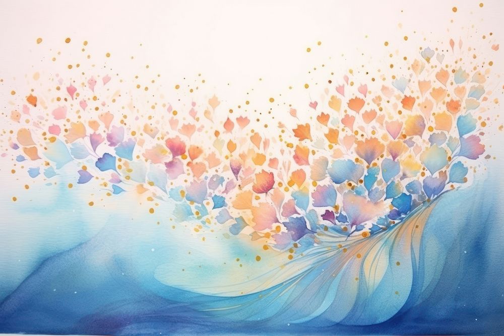 Glitter watercolor blob backgrounds painting pattern. AI generated Image by rawpixel.