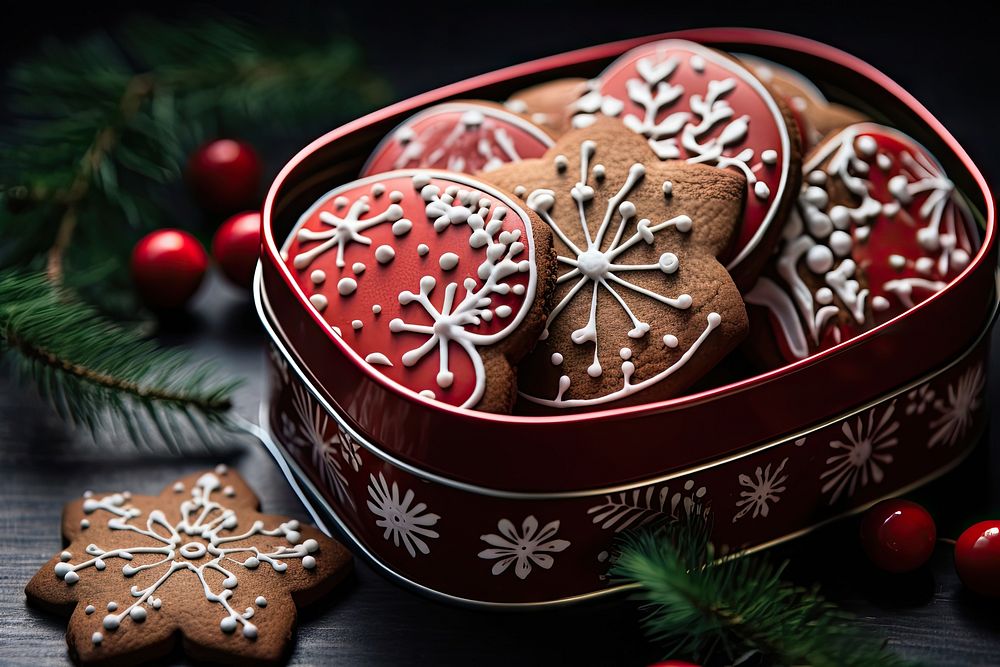 Gingerbread cookie decoration christmas. AI generated Image by rawpixel.