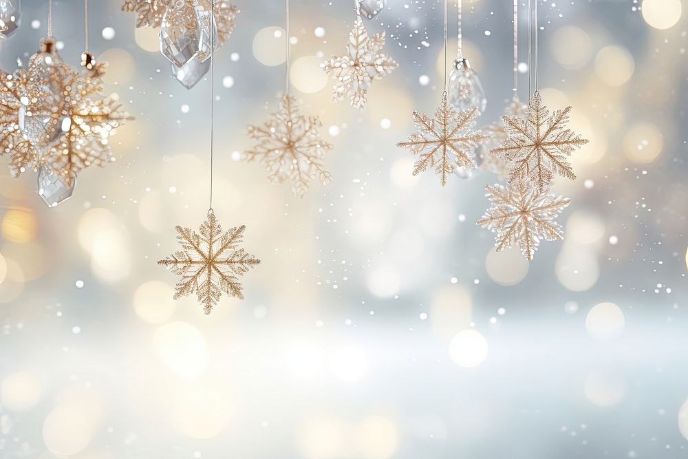 Snowflake backgrounds bright nature. AI generated Image by rawpixel.