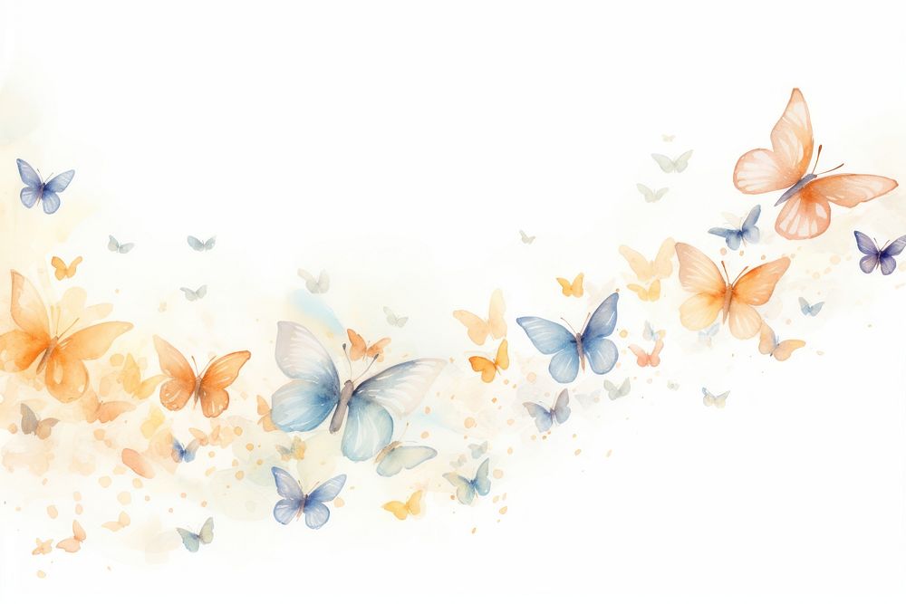 Flying butterflies pattern animal petal. AI generated Image by rawpixel.