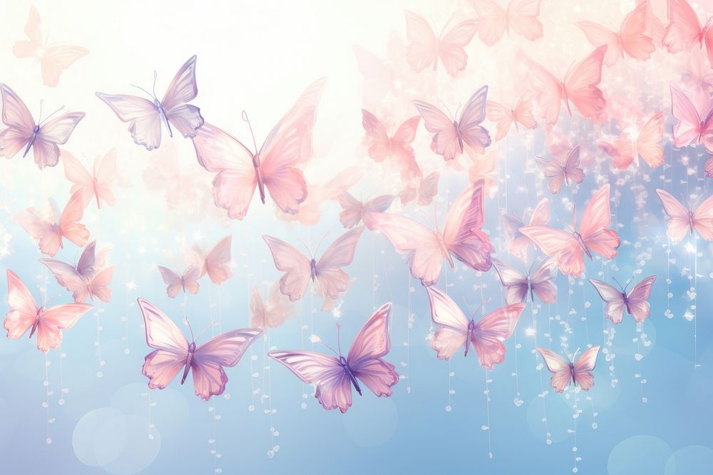 Flying butterflies outdoors pattern nature. AI generated Image by rawpixel.