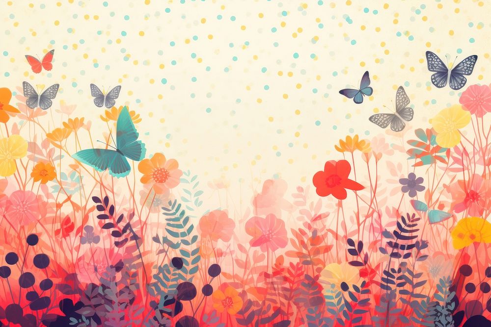 Butterflies backgrounds outdoors pattern. AI generated Image by rawpixel.