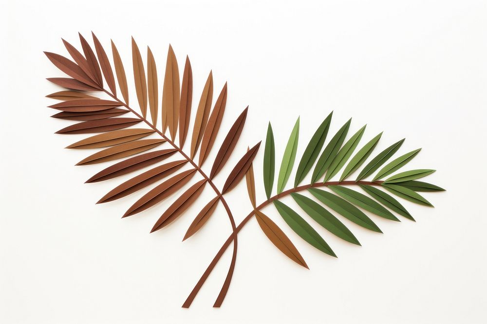 Green palm tree paper Flat. AI generated Image by rawpixel.