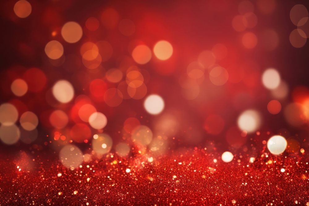 Merry christmas red background glitter backgrounds light. AI generated Image by rawpixel.