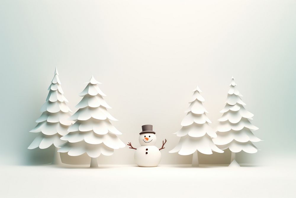 Christmas snowman winter nature. AI generated Image by rawpixel.