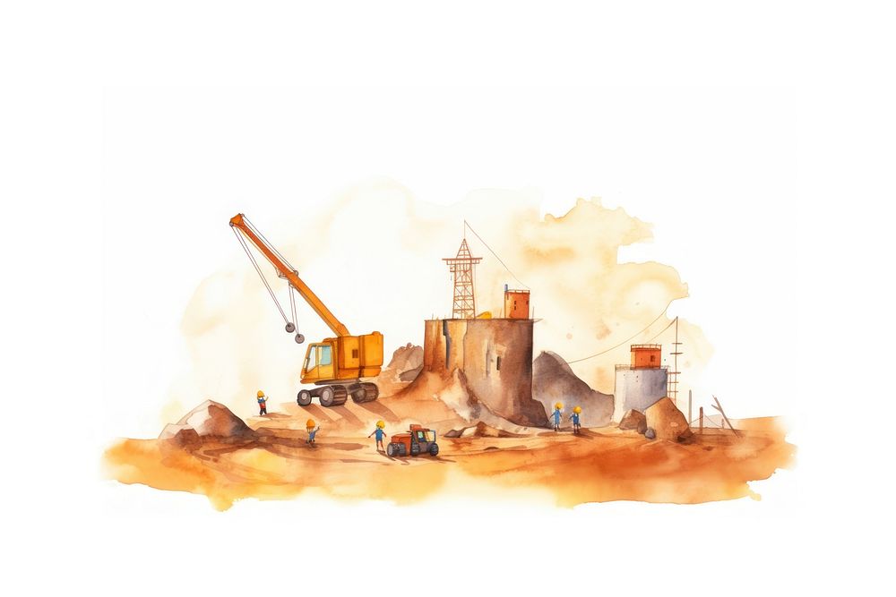 Construction site painting machinery . AI generated Image by rawpixel.