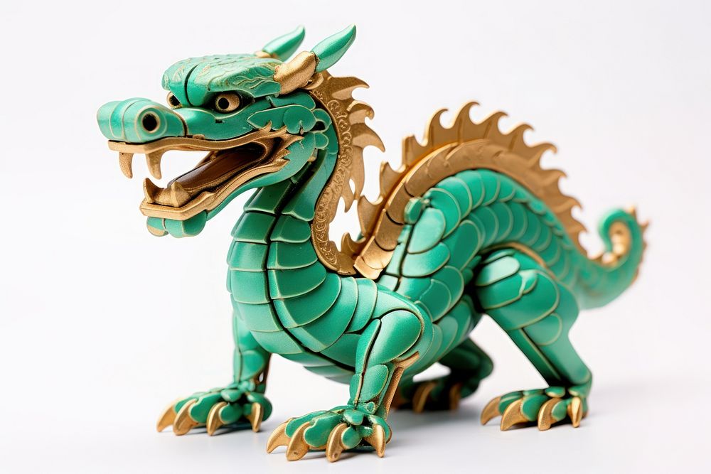 Metal Chinese Dragon dragon dinosaur animal. AI generated Image by rawpixel.