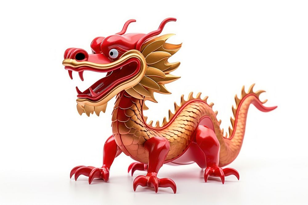 Metal Chinese Dragon dragon dinosaur animal. AI generated Image by rawpixel.