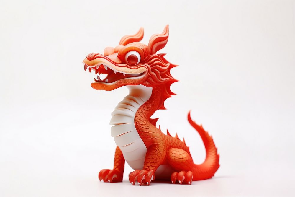 Resin Chinese Dragon dragon red representation. AI generated Image by rawpixel.
